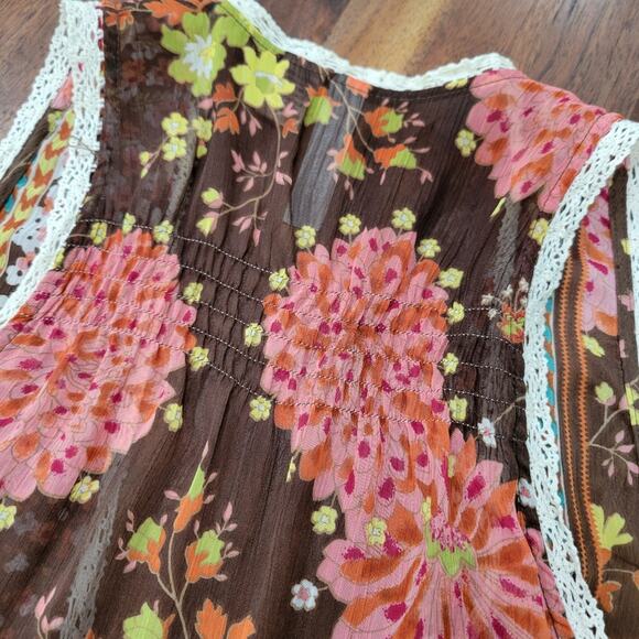 Eyeshadow Boho Flowy Hippie Festival Vest Size Small - Picture 6 of 10